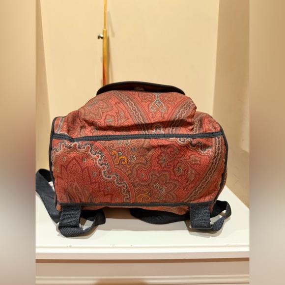 Etro Vintage Red and Brown Paisley Backpack - Picture 4 of 10